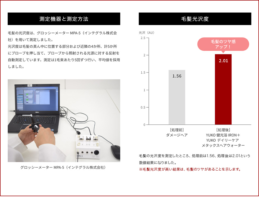 毛髪光沢度